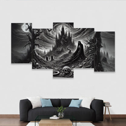 "Shadowed Abyss" Gothic Wall Art Set