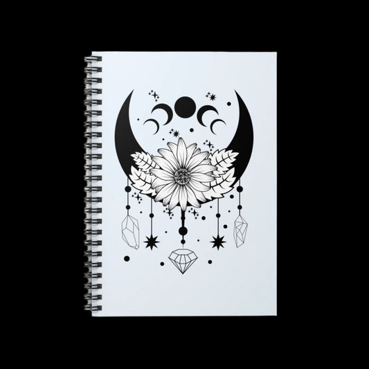 Lunar Bloom Spiral Notebook