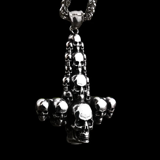 Gothic Skull Sword Pendant – 316L Stainless Steel