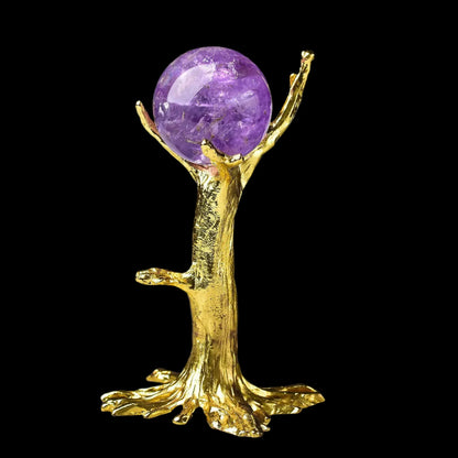 Tree Shape Crystal Ball Stand Base Resin Room Decor Sphere Stand Holder Ornament