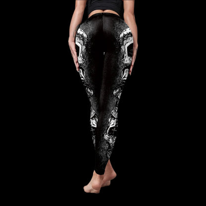 Grunge Skull Warrior Leggings – Dark Gothic Edge