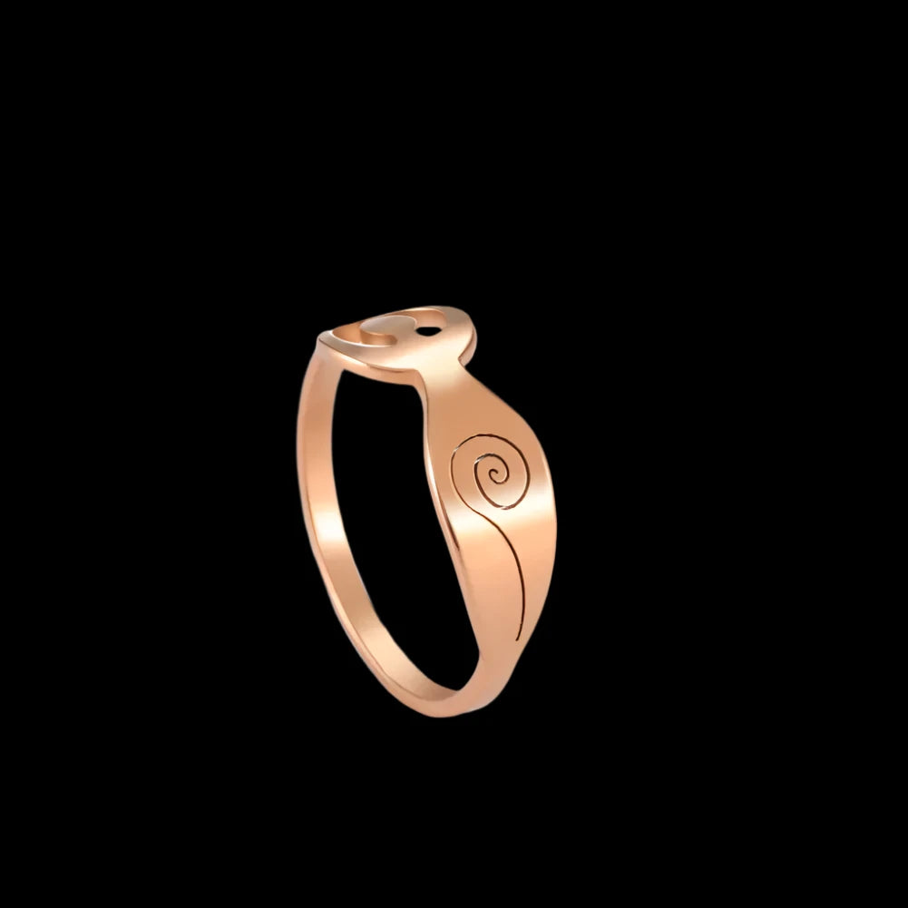 Goddess Spiral Symbol Stainless Steel Ring