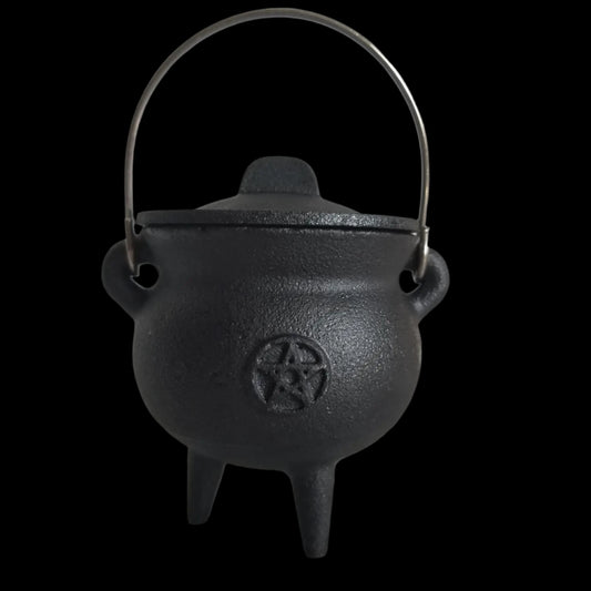 Pentagram Cast Iron Ritual Cauldron - Enchant Your Practice