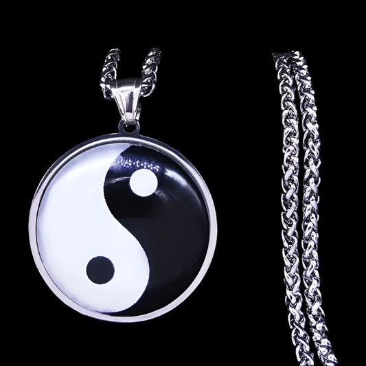 Yin-Yang Stainless Steel Pendant Necklace – Balance in Style