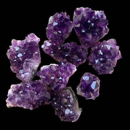 Natural Amethyst Cluster - Raw Healing Crystal Specimens (30-50mm, Multiple Weights)