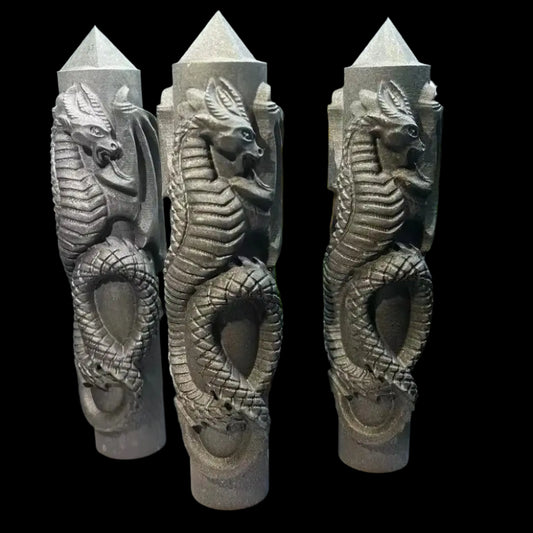 Shungite Dragon Guardian Tower - Protection & Healing