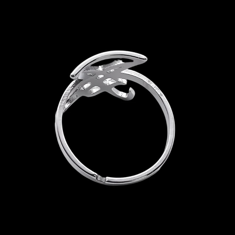 Gothic Sigil of Lucifer Ring – Stainless Steel Satanic Symbol