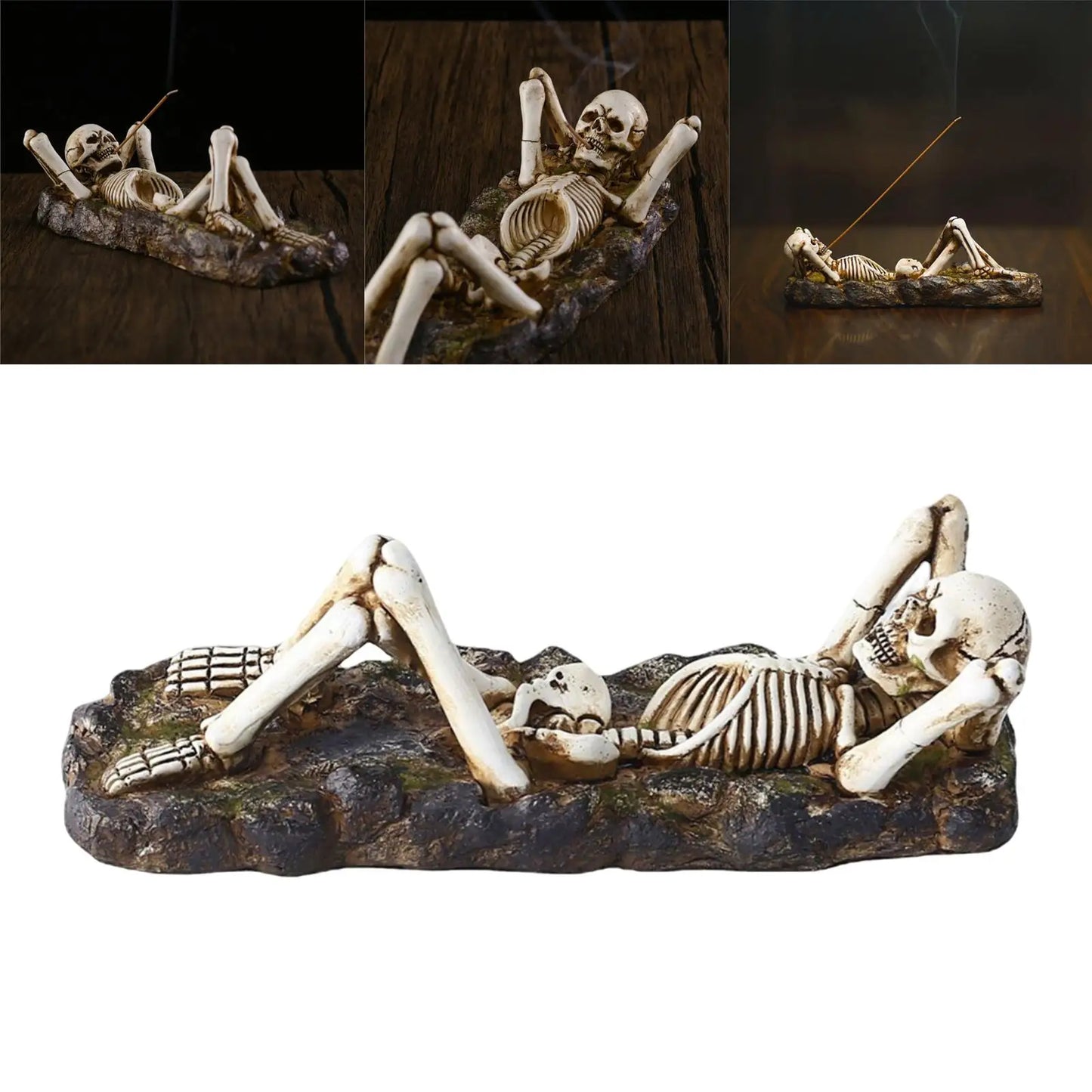 Art Resin Skull Incense Burner – Skeleton Design