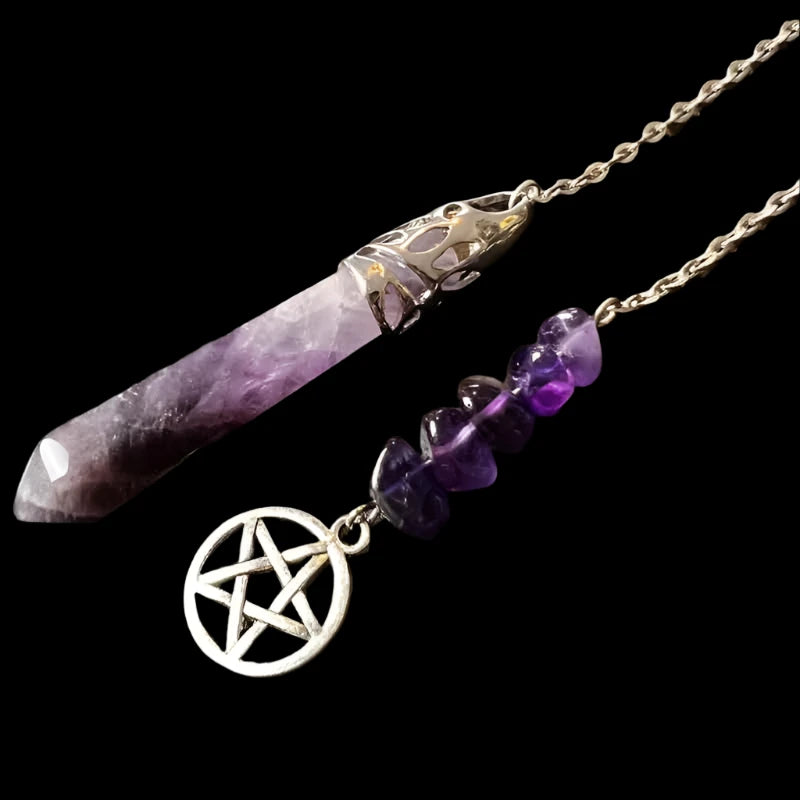 Crystal Pendulum with Celtic Charm – Divination & Dowsing Tool