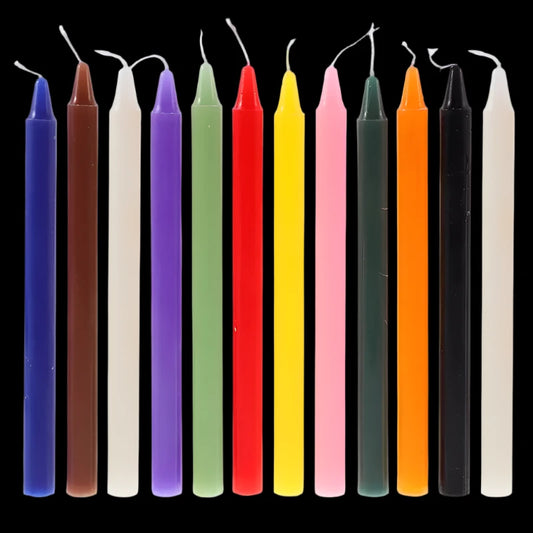 12pcs Colored Candles for Rituals and Witchcraft