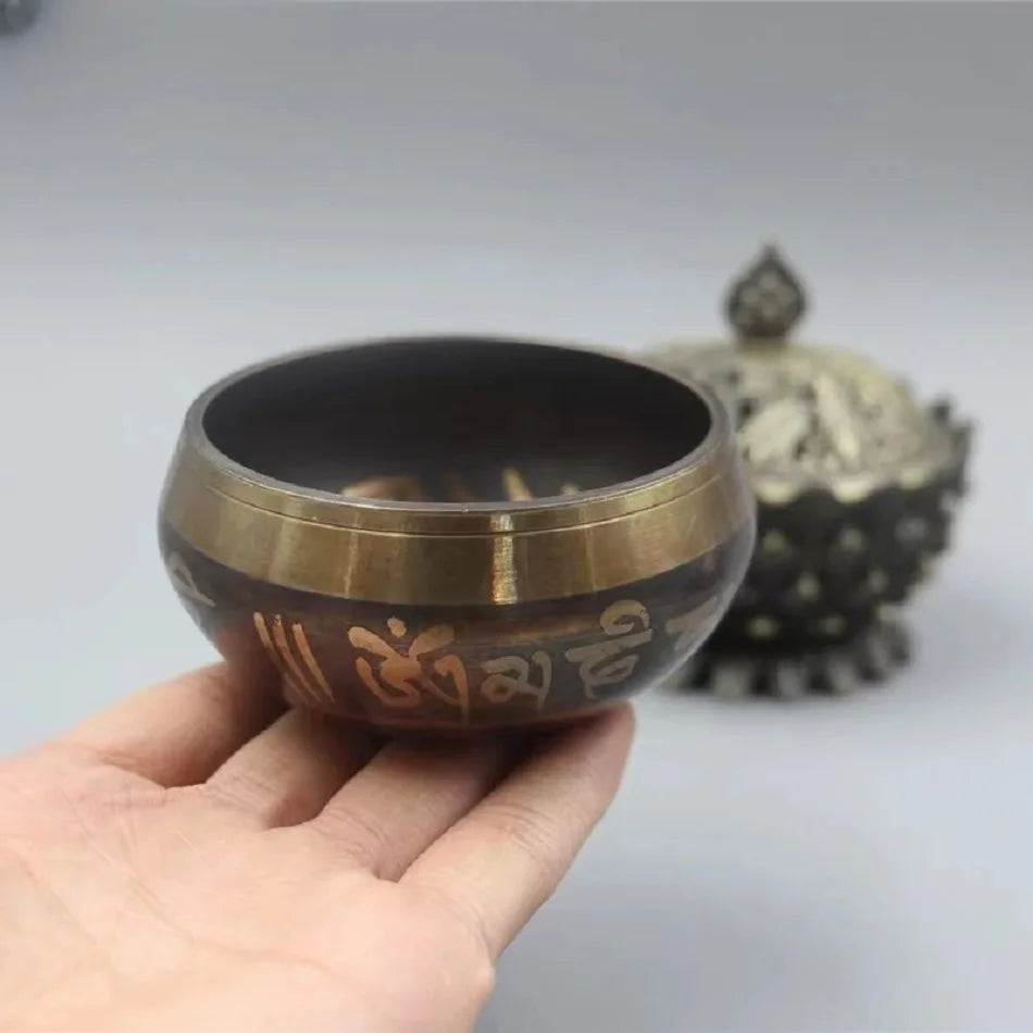 Tibetan Singing Bowl - Handmade Sound Healing Therapy Instrument for Yoga and Meditation