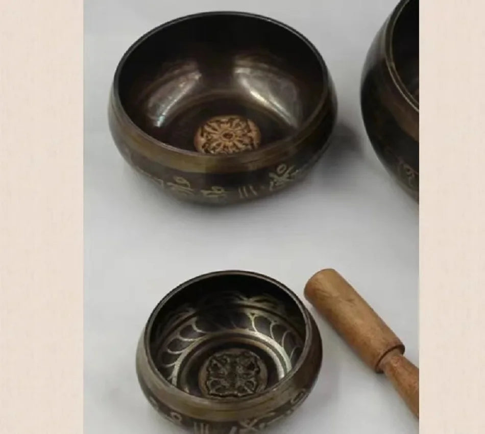 Tibetan Singing Bowl - Handmade Sound Healing Therapy Instrument for Yoga and Meditation