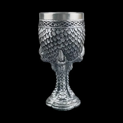 Dragon Scale Goblet - Stainless Steel Chalice for Rituals and Decor