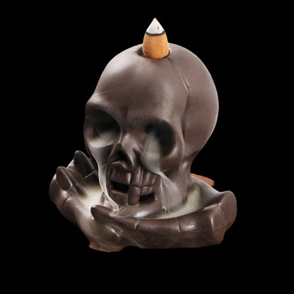 Eerie Glow Skull Backflow Incense Burner