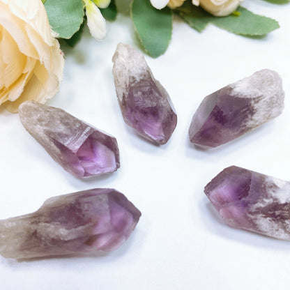 Natural Amethyst Raw Stone Point Mini Wands - Healing Crystals