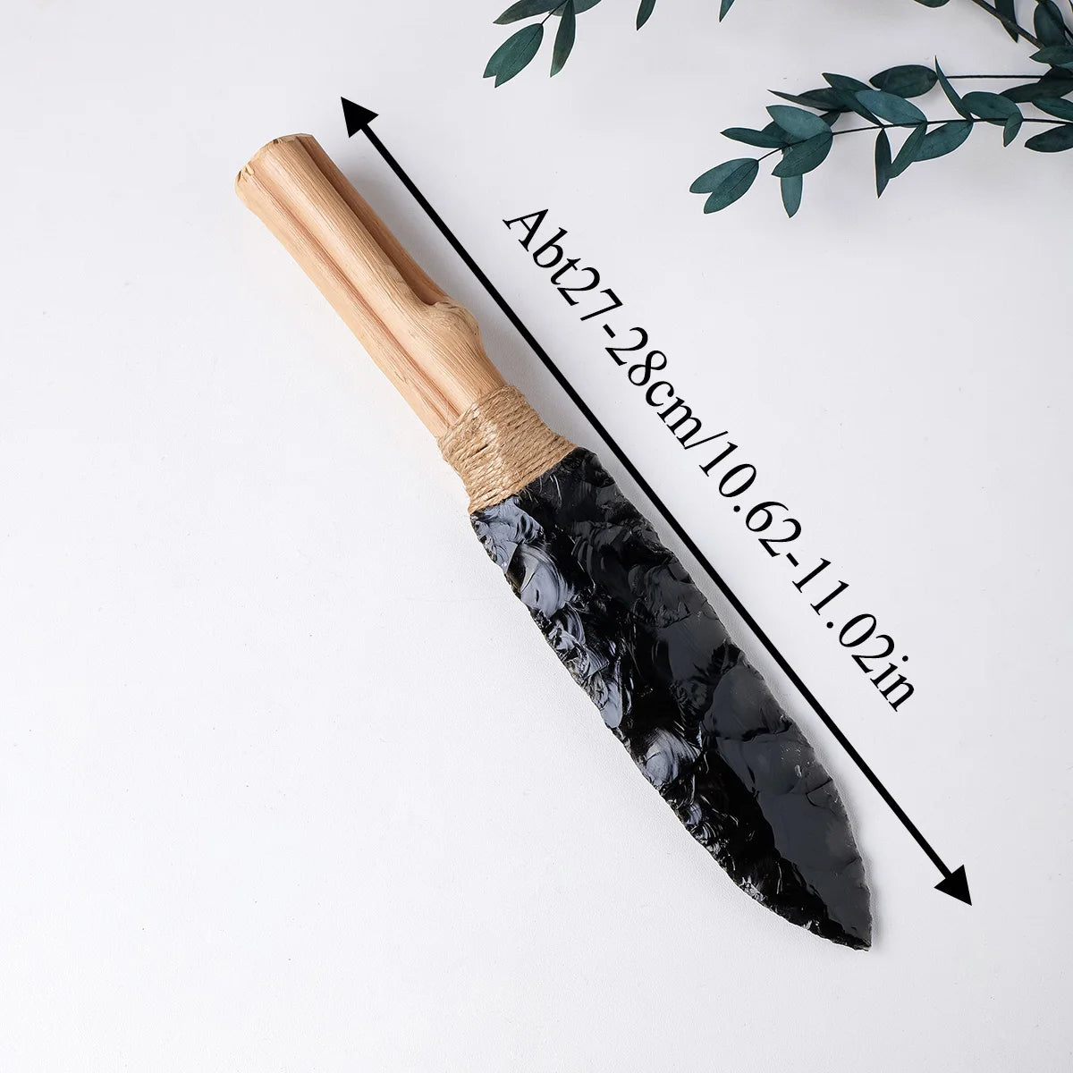 Natural Obsidian Ritual Dagger Set - Handcrafted Crystal Knives (4 Sizes Available)