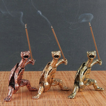 Antique Turtle Incense Holder – Bronze Miniature Sandalwood Stick Burner