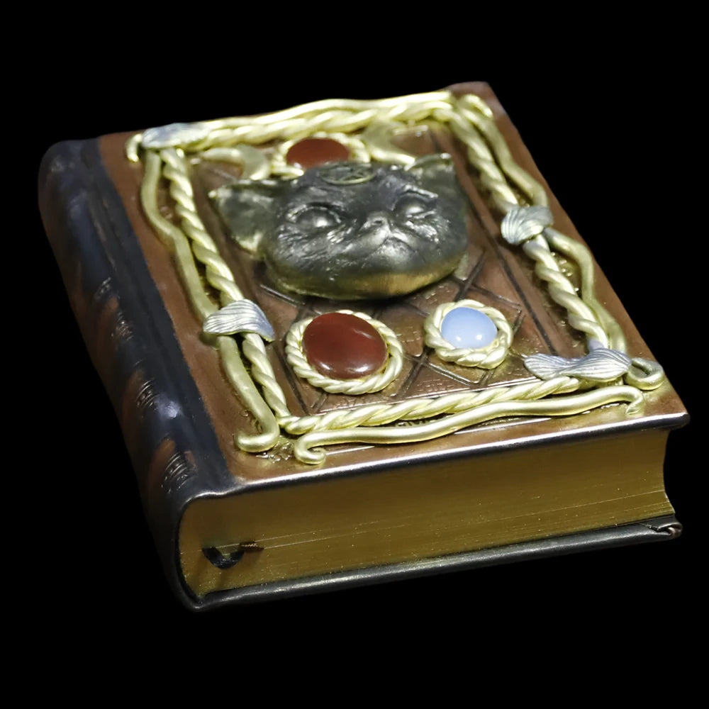 Mystical Divination Notebook with Natural Tiger Eye Stones - Spellbinding Journaling Companion