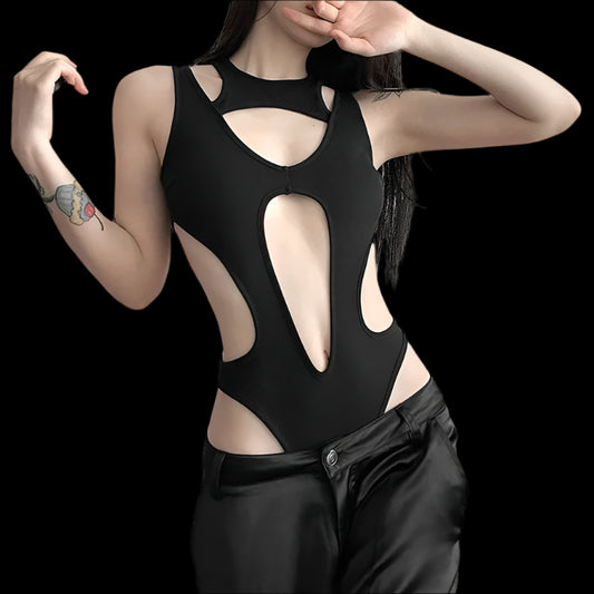 Gothic Hollow Out Sexy Bodysuit