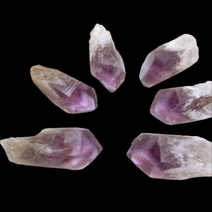 Natural Amethyst Raw Stone Point Mini Wands - Healing Crystals