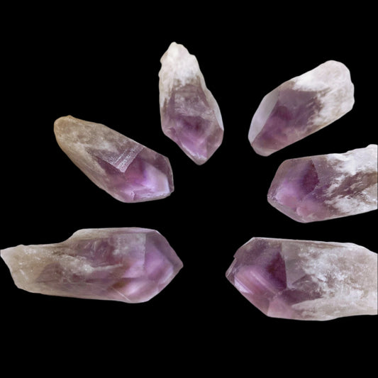 Natural Amethyst Raw Stone Point Mini Wands - Healing Crystals