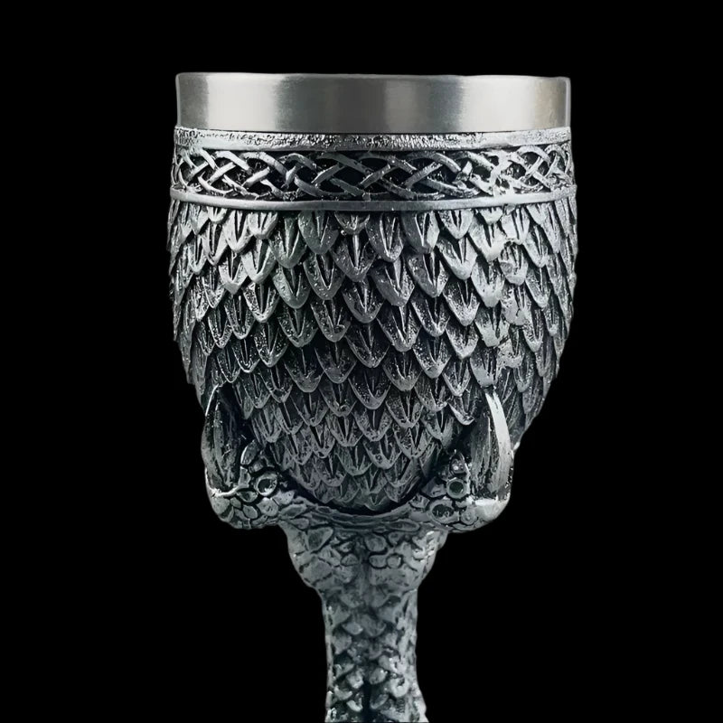 Dragon Scale Goblet - Stainless Steel Chalice for Rituals and Decor