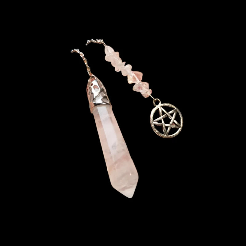 Crystal Pendulum with Celtic Charm – Divination & Dowsing Tool