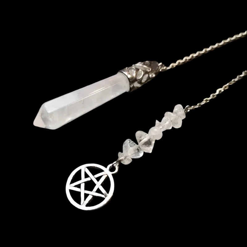 Crystal Pendulum with Celtic Charm – Divination & Dowsing Tool