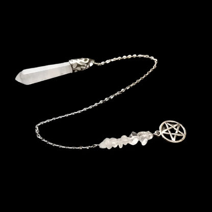 Crystal Pendulum with Celtic Charm – Divination & Dowsing Tool