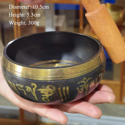 Tibetan Singing Bowl - Handmade Sound Healing Therapy Instrument for Yoga and Meditation