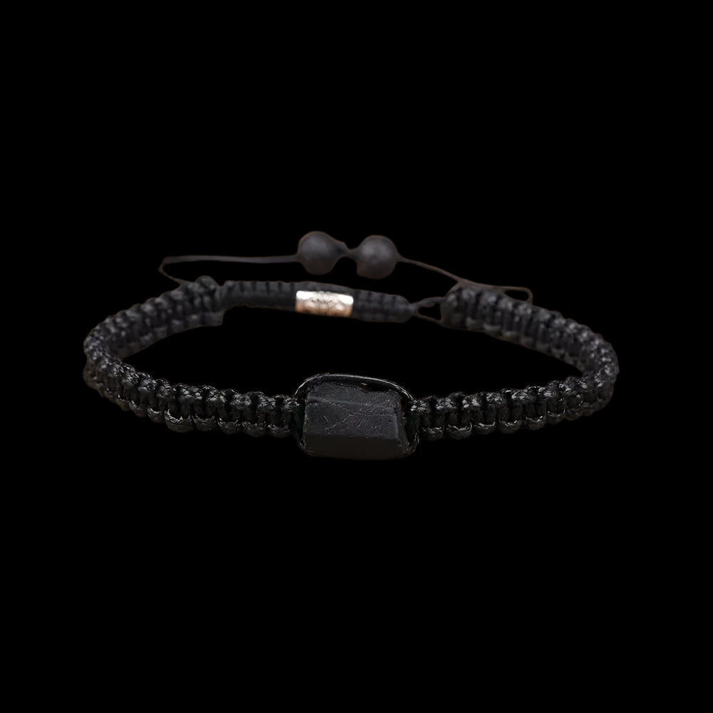 Black Tourmaline Energy Shield Bracelet – Handmade Protection Jewelry