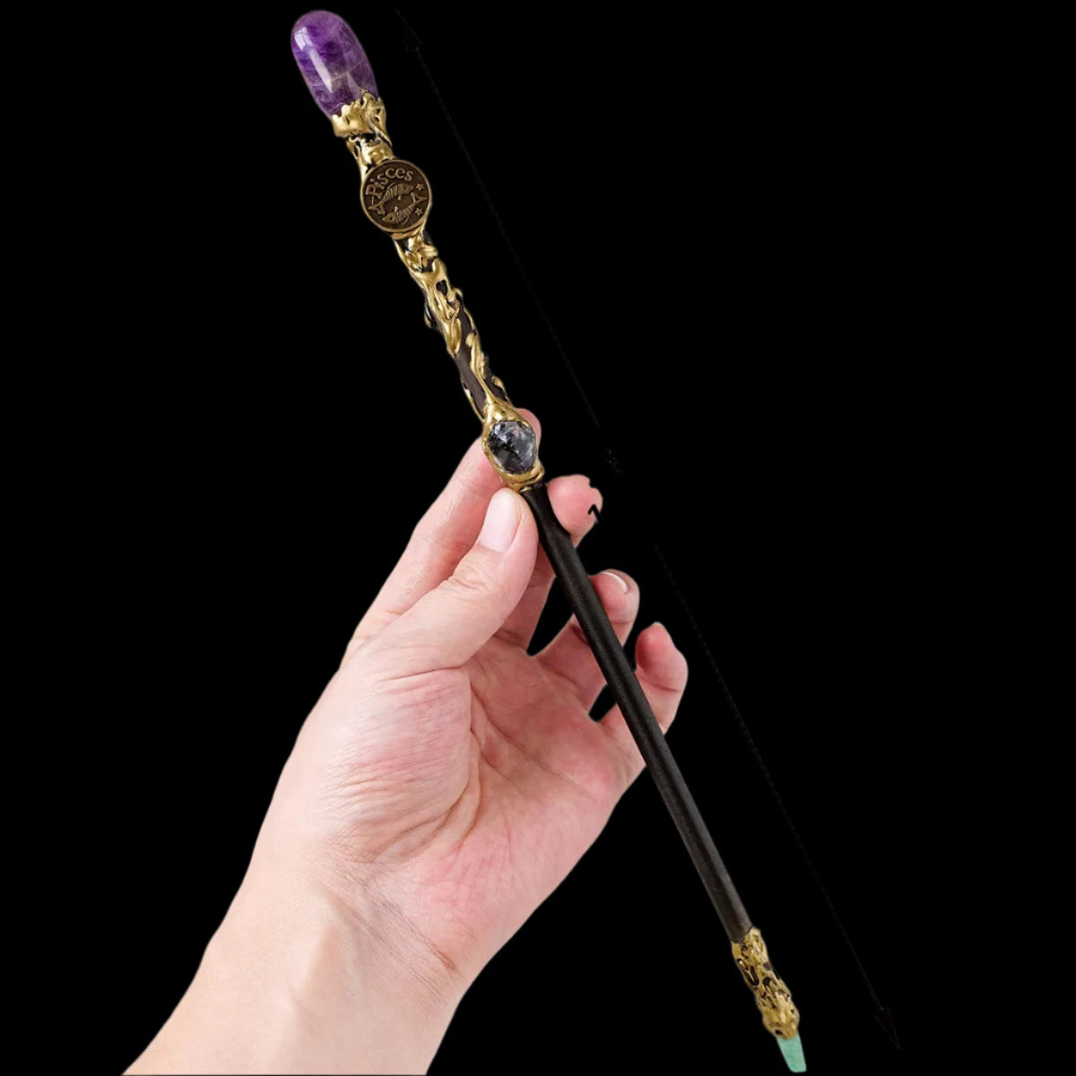 12 Constellation Crystal Stone Wand – Zodiac Magic Scepter