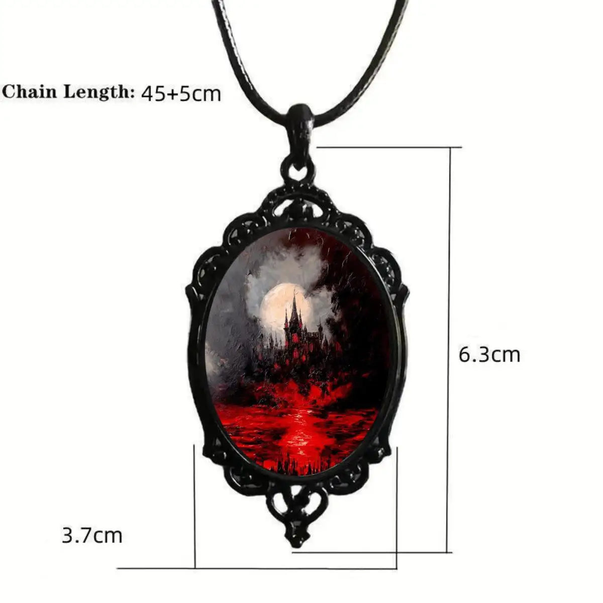 Gothic Vintage  Cameo Pendant Necklace