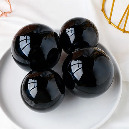 Natural Black Obsidian Crystal Magic Ball