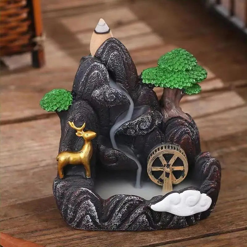 Backflow Incense Holder – Decorative Resin Design