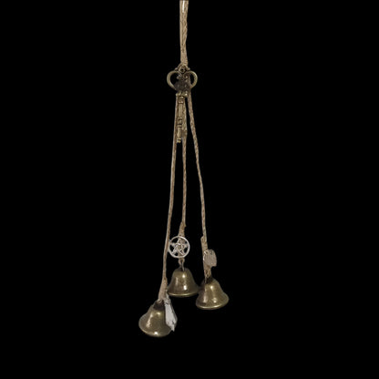 Witch Bells Protection Door Knob Hanger - Wind Chimes to Clear Negative Energy | Wicca & Witchcraft Home Decor