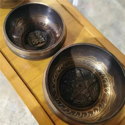 Tibetan Singing Bowl - Handmade Sound Healing Therapy Instrument for Yoga and Meditation