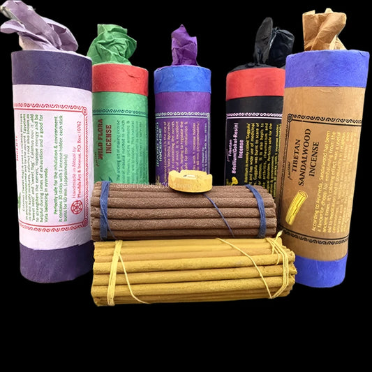 Tibetan Ritual Incense Set – Pure Natural Handmade Sticks for Meditation, Cleansing & Spiritual Balance