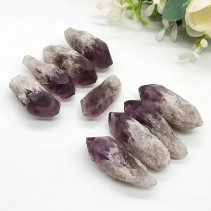 Natural Amethyst Raw Stone Point Mini Wands - Healing Crystals