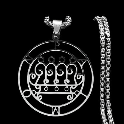 Lucifer Sigil Necklace - Stainless Steel Satanic Pendant