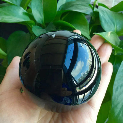 Natural Black Obsidian Crystal Magic Ball