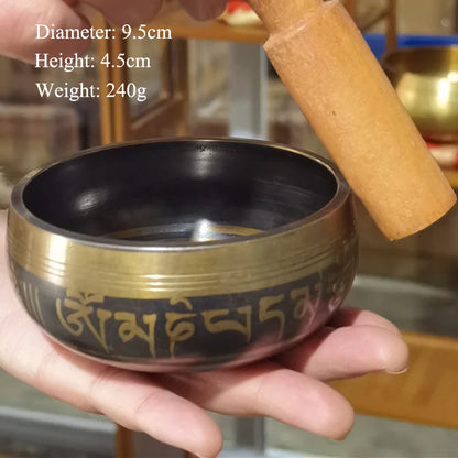 Tibetan Singing Bowl - Handmade Sound Healing Therapy Instrument for Yoga and Meditation