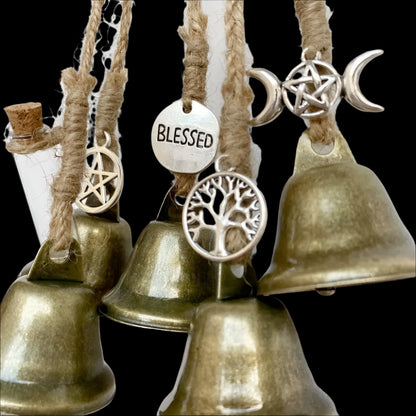 Witch Bells Protection Door Knob Hanger - Wind Chimes to Clear Negative Energy | Wicca & Witchcraft Home Decor