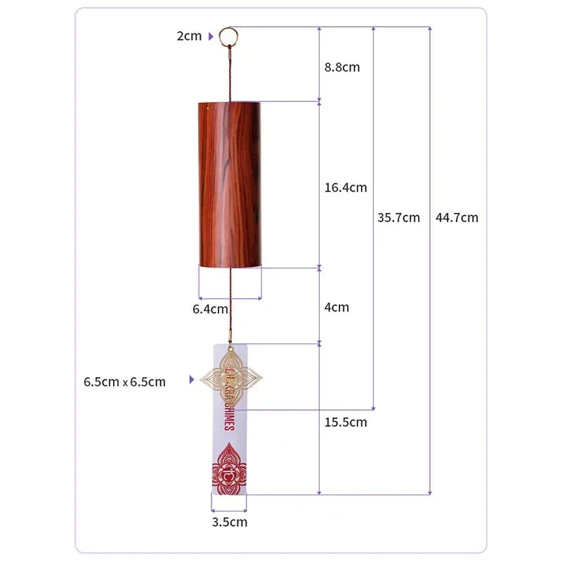 Chord Wind Chime - Natural Wood and Metal Resonance for Melodic Harmony