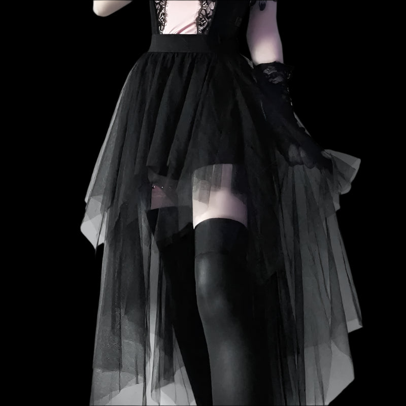 Enchanted Shadows Asymmetrical Gothic Skirt