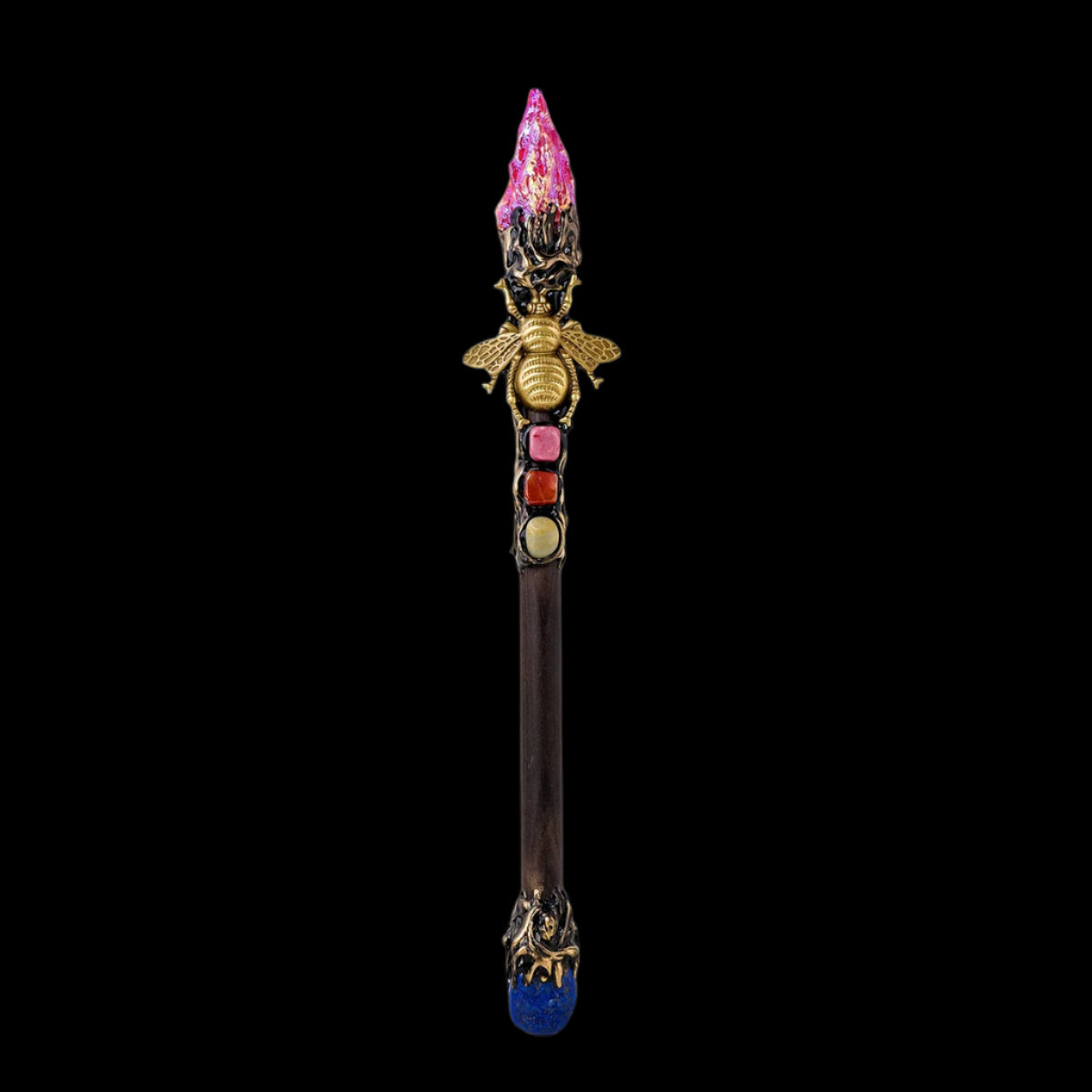 Enchanted Aura Crystal Wand - Rainbow Magic Stone Scepter