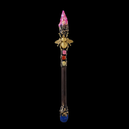 Enchanted Aura Crystal Wand - Rainbow Magic Stone Scepter