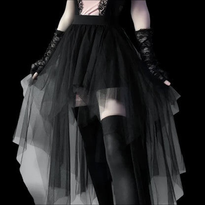 Enchanted Shadows Asymmetrical Gothic Skirt