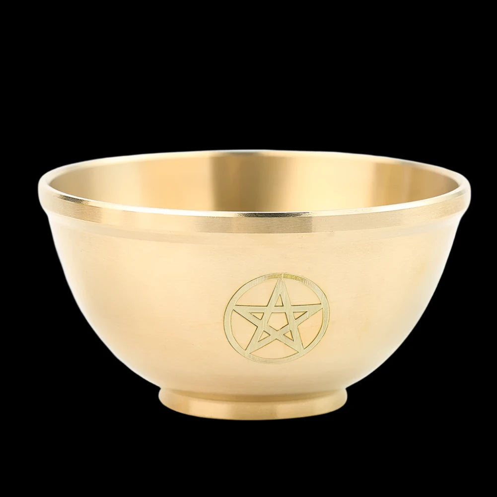 Copper Altar Offering Bowl with Pentacle