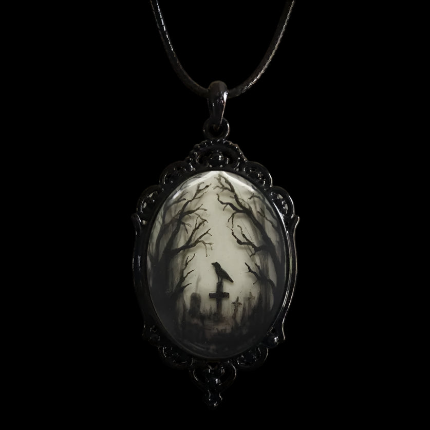 Gothic Vintage  Cameo Pendant Necklace